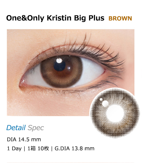 [1-Day] One&Only Kristin Big Plus Brown (10pcs)・HapaKristin