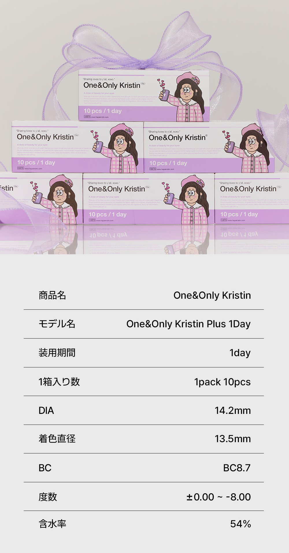 [1-Day] One&Only Kristin Plus Brown (10pcs)・HapaKristin