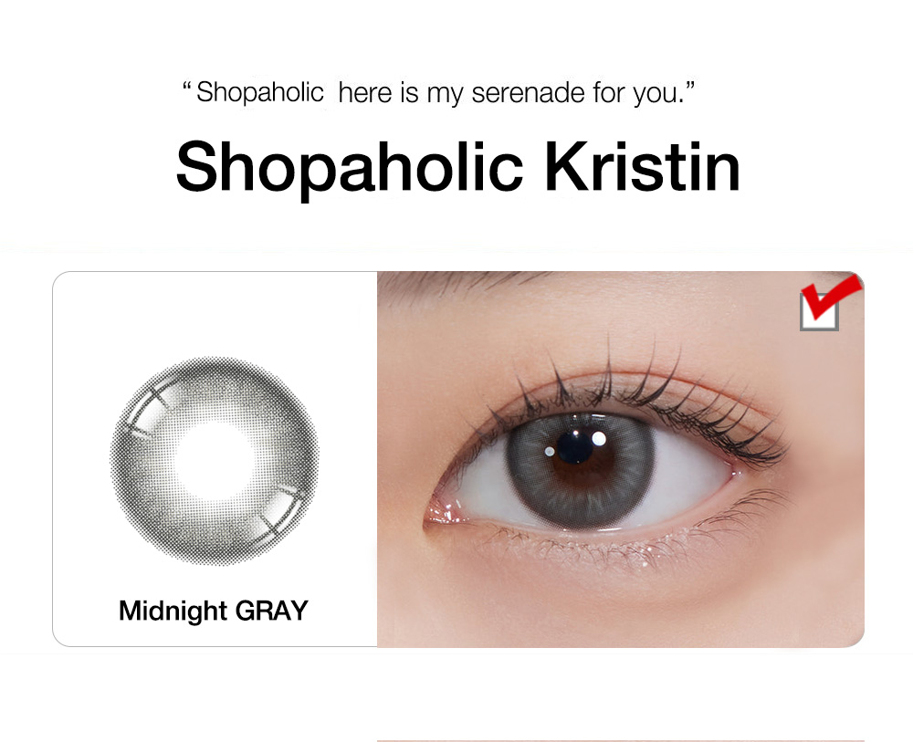 [1-Month] Shopaholic Kristin Midnight Gray (2pcs)・HapaKristin