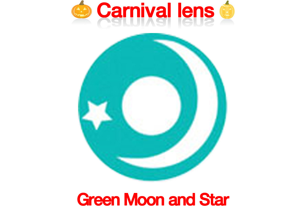 [Cosplay/6-Month] Green Moon and Star - Crazy-064 (2pcs)