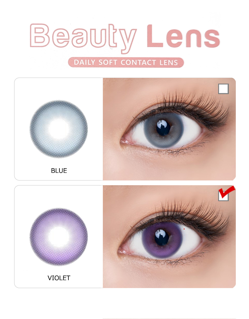 [1-Month] Sexy Luena-8 Violet (2pcs)