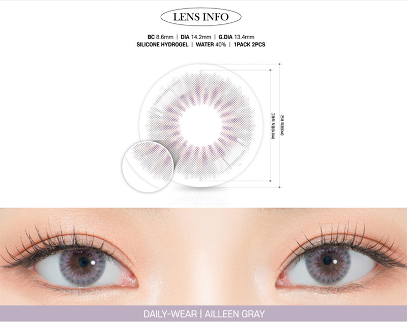 [1-Month] Ailleen Silicone Gray (2pcs)