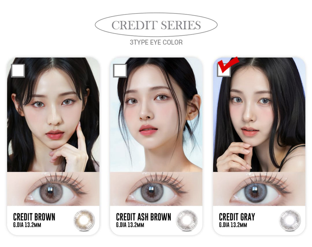 [1-Month] Credit Gray (2pcs)