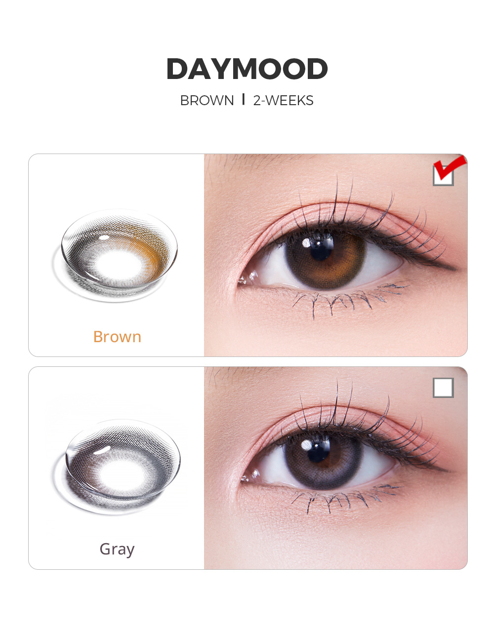 [2-Weeks] Day Mood Brown (2pcs)