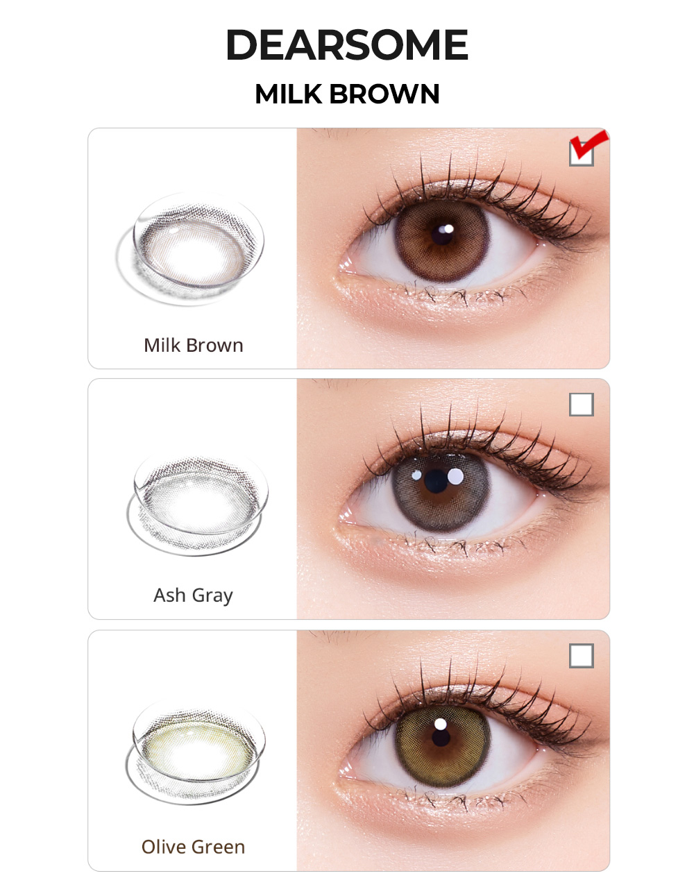 [2-Weeks] Dearsome Milk Brown (2pcs)