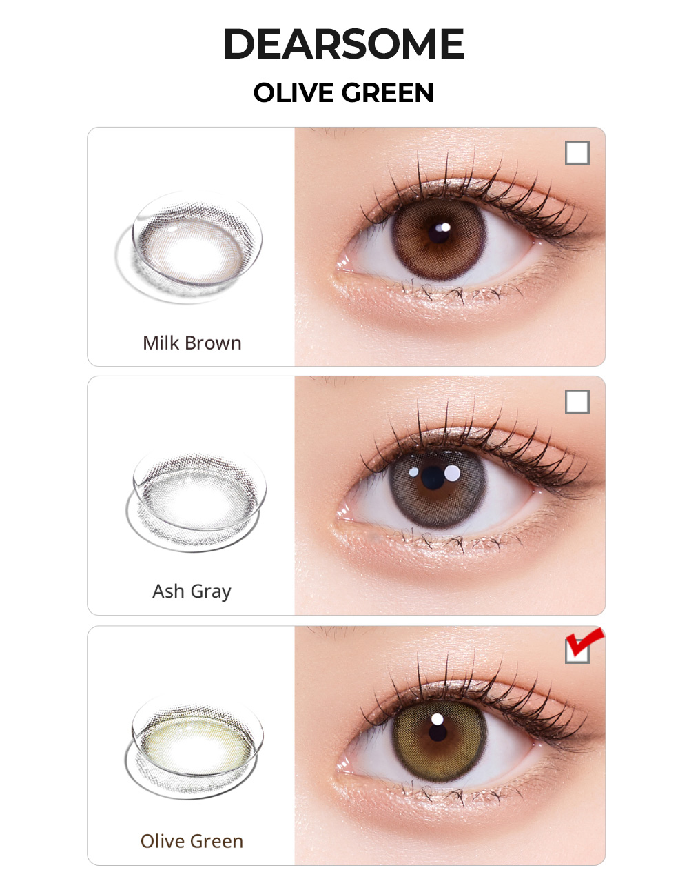 [2-Weeks] Dearsome Olive Green (2pcs)