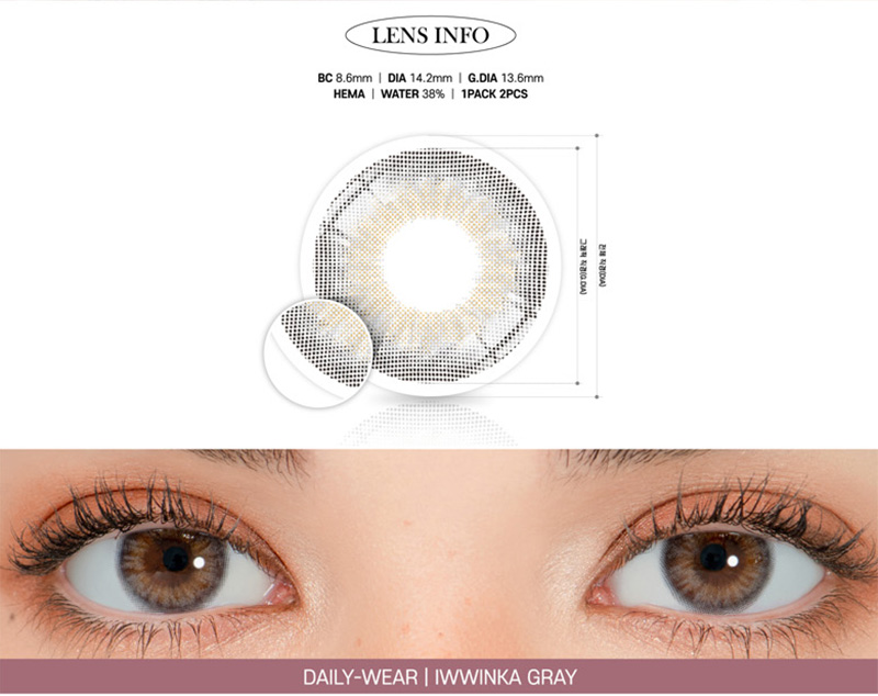 [1-Month] Iwwinka Gray (2pcs)