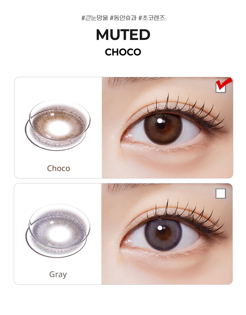 [2-Weeks] Muted Choco (2pcs)