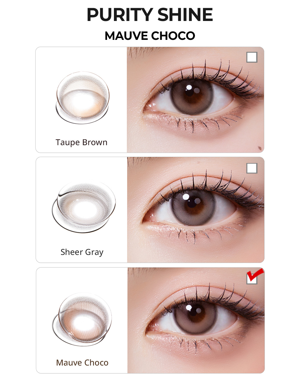 [2-Weeks] Purity Shine Mauve Choco (2pcs)
