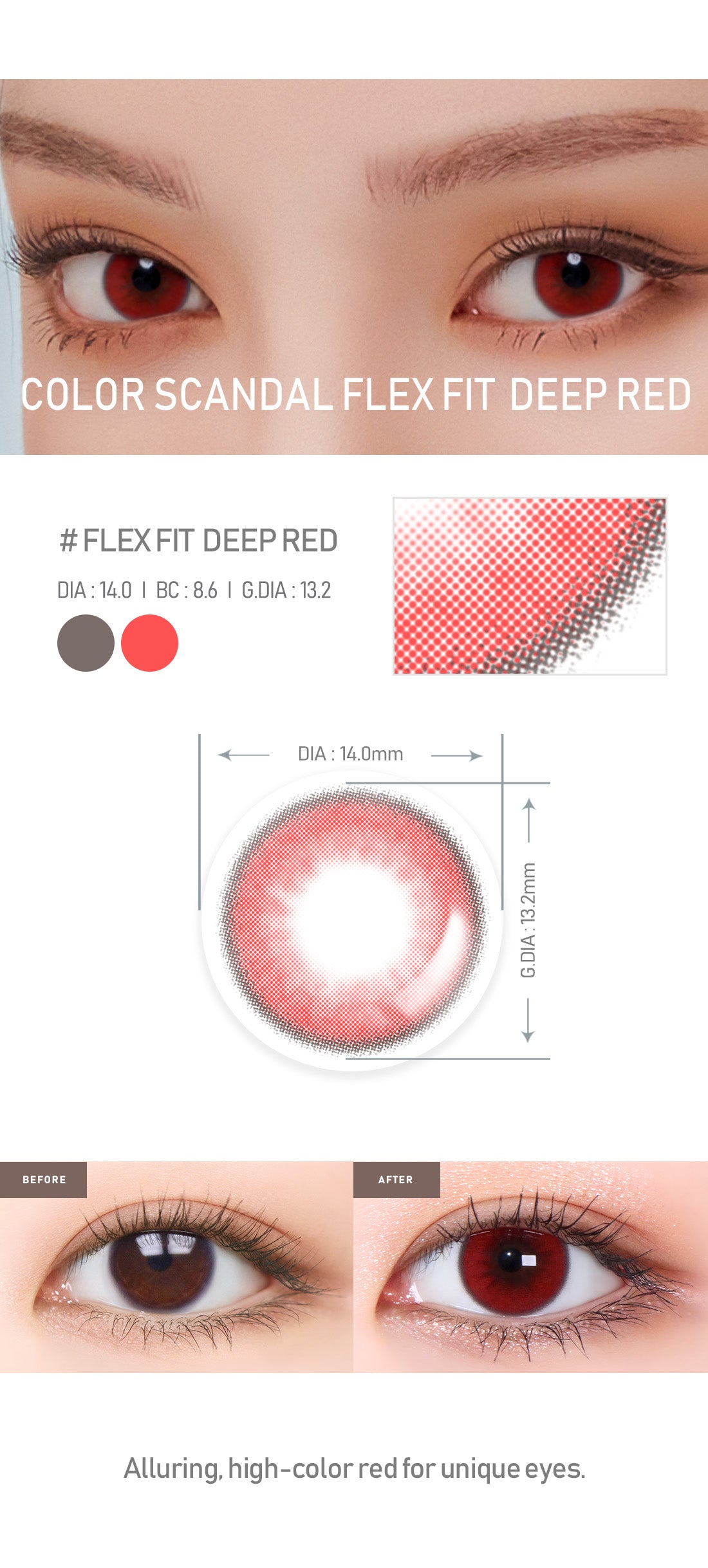 [Toric/Select Period] Torica Flexfit Deep Red