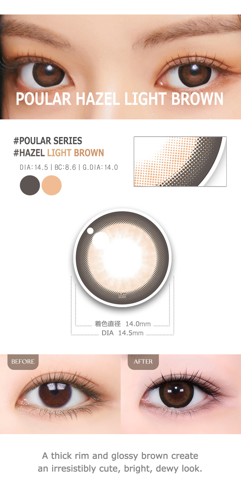 [Toric/Select Period] Torica Hazel Light Brown