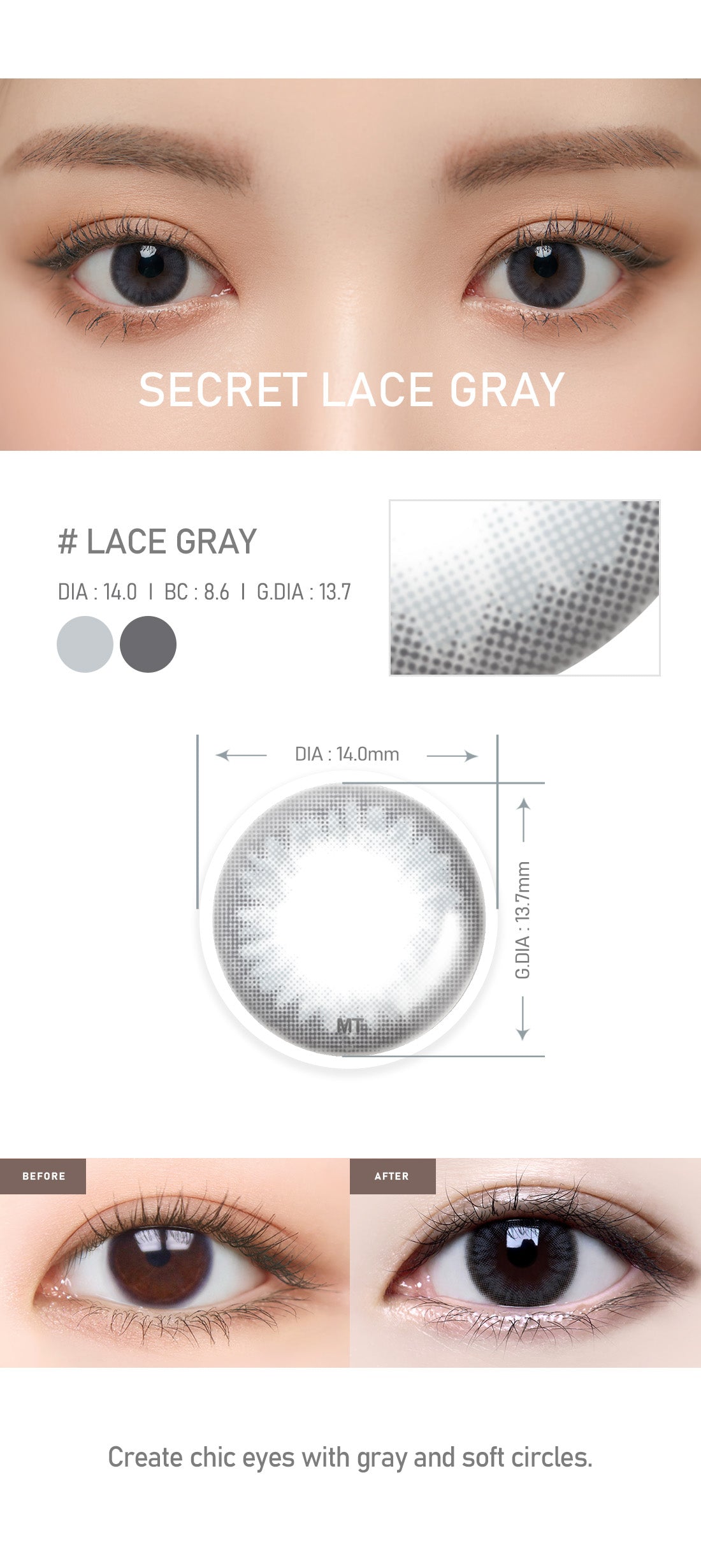 [Toric/Select Period] Torica Lace Gray
