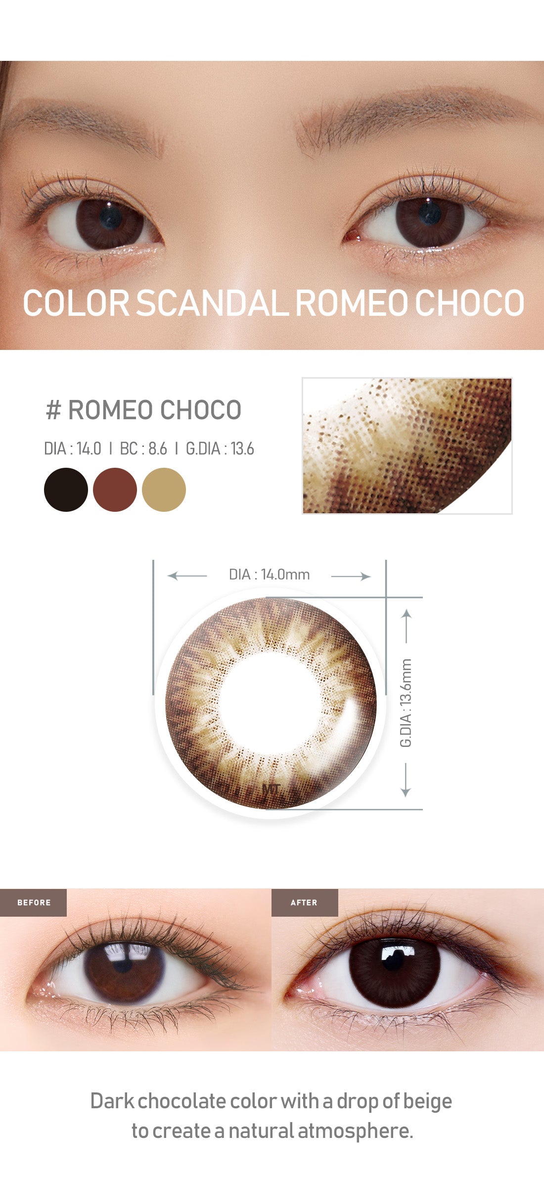 [Toric/Select Period] Torica Romeo Dark Brown