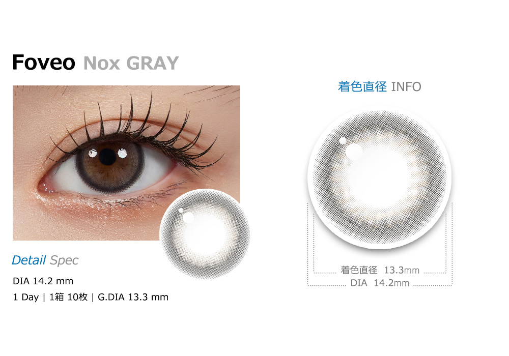 [1-Day] Foveo Nox Gray Silicone (10pcs)