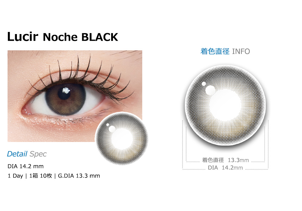 [1-Day] Lucir Noche Black (10pcs)