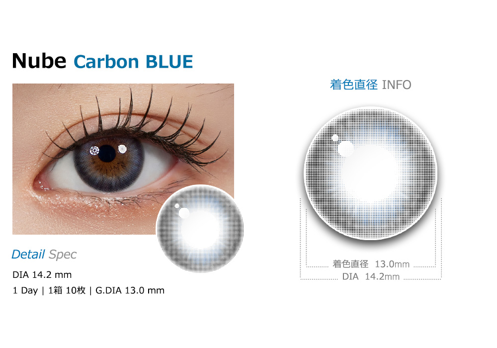 [1-Day] Nube Carbon Blue (10pcs)