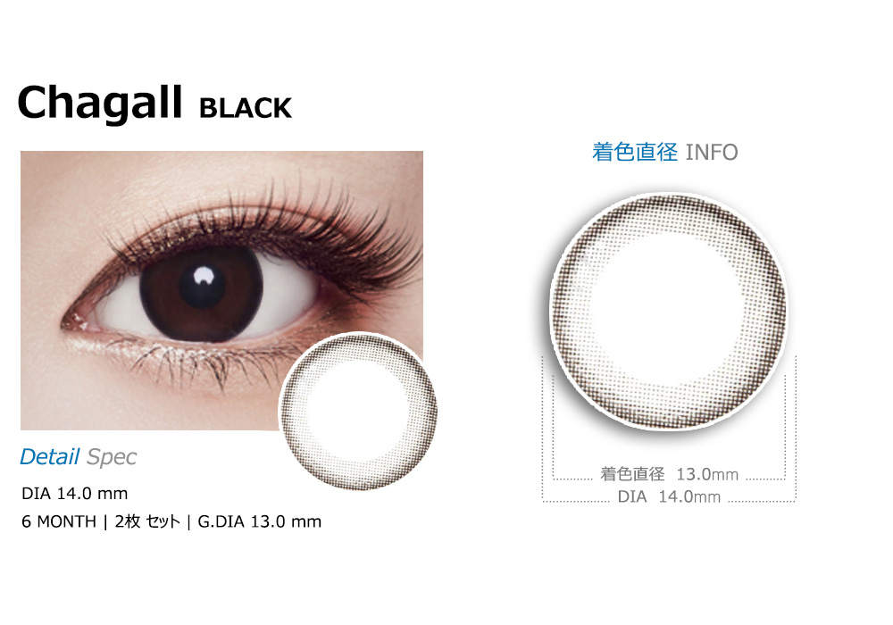 [Toric/6-Month] Chagall Toric Black (2pcs)