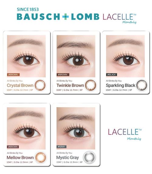 [1-Month] BAUSCH&LOMB LACELLE Twinkle Brown (6pcs)5