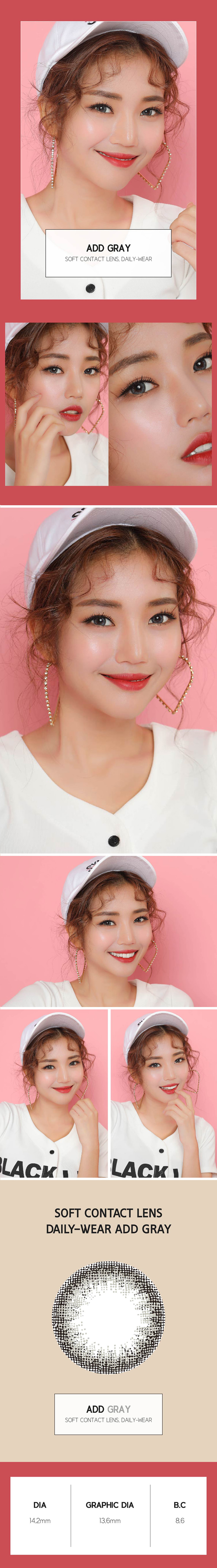 [1-Month] Ann ADD Cat Gray (2pcs)