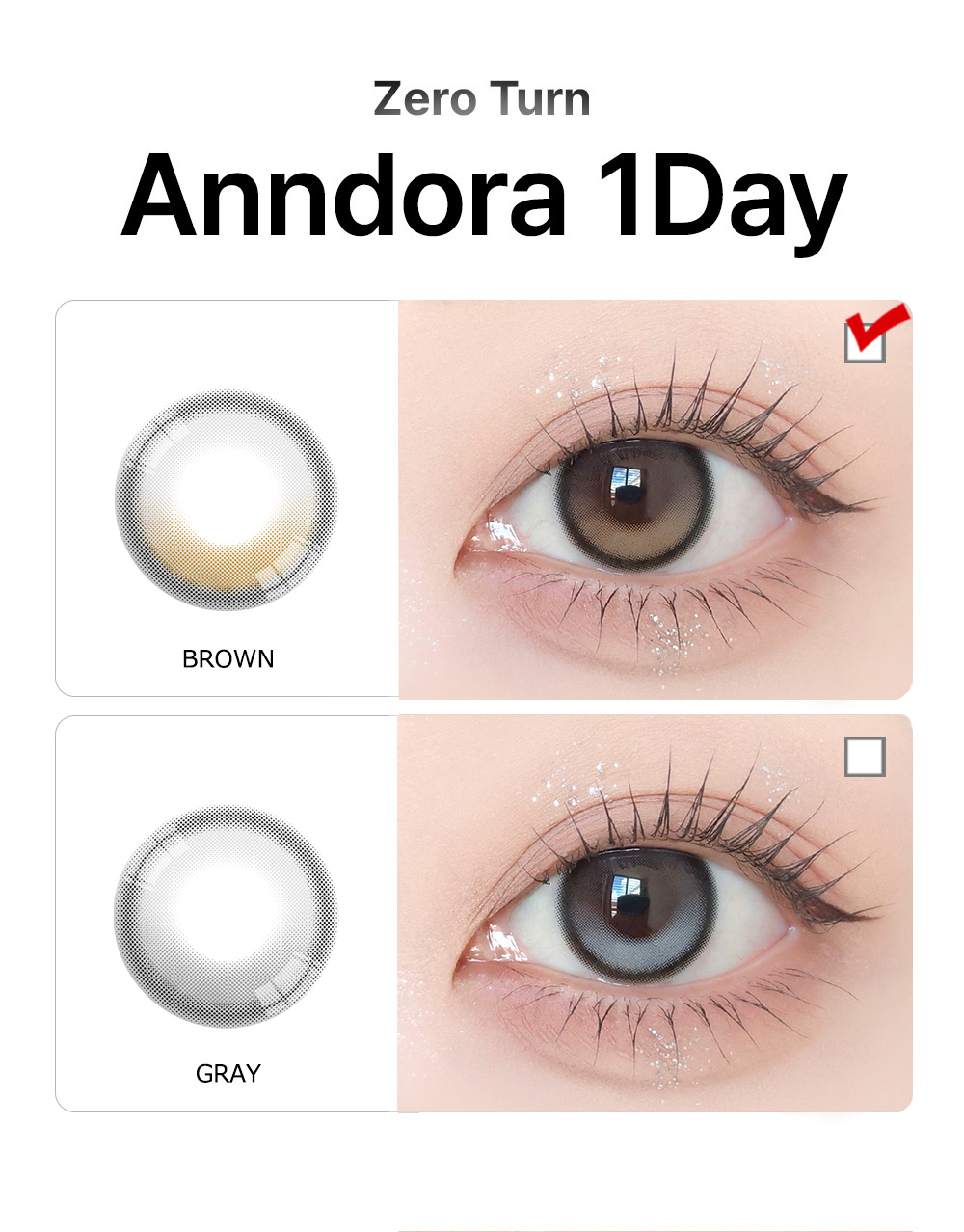 [1-Day] ZeroTurn AnnDora BROWN  (10pcs)