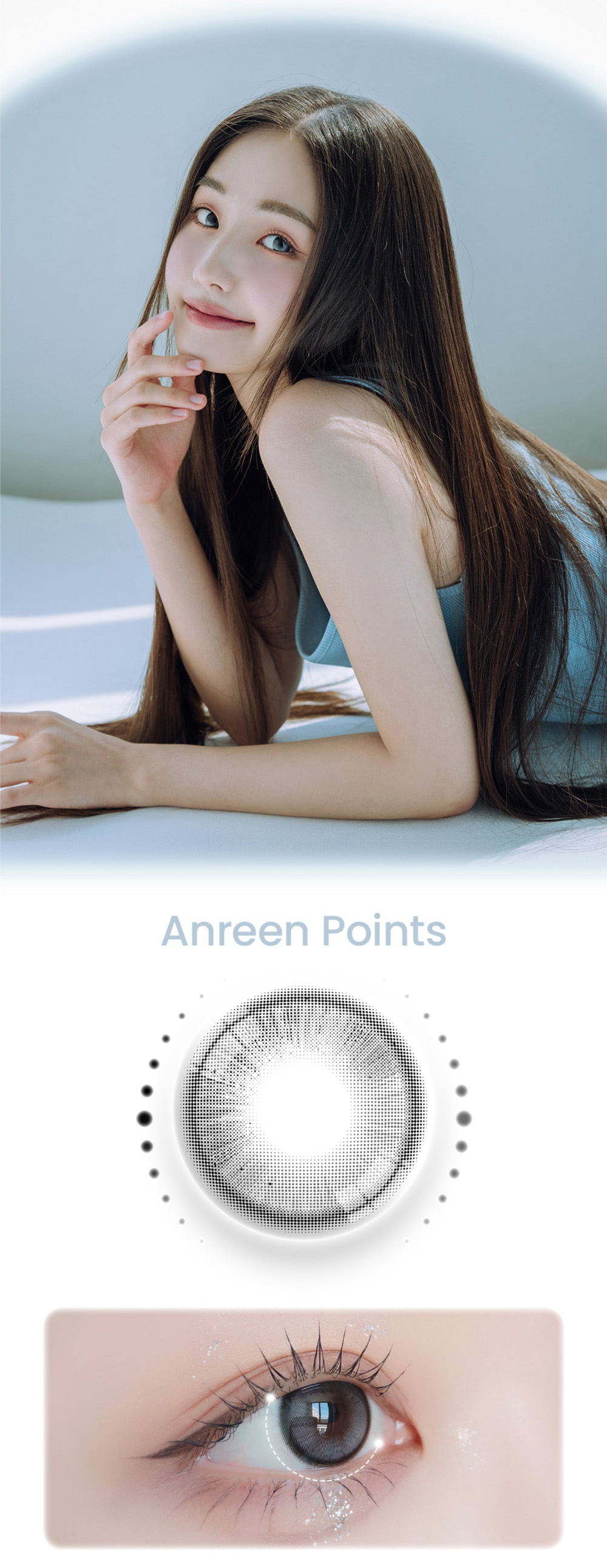 [1-Month] Anreen Series Ash Gray (2pcs)