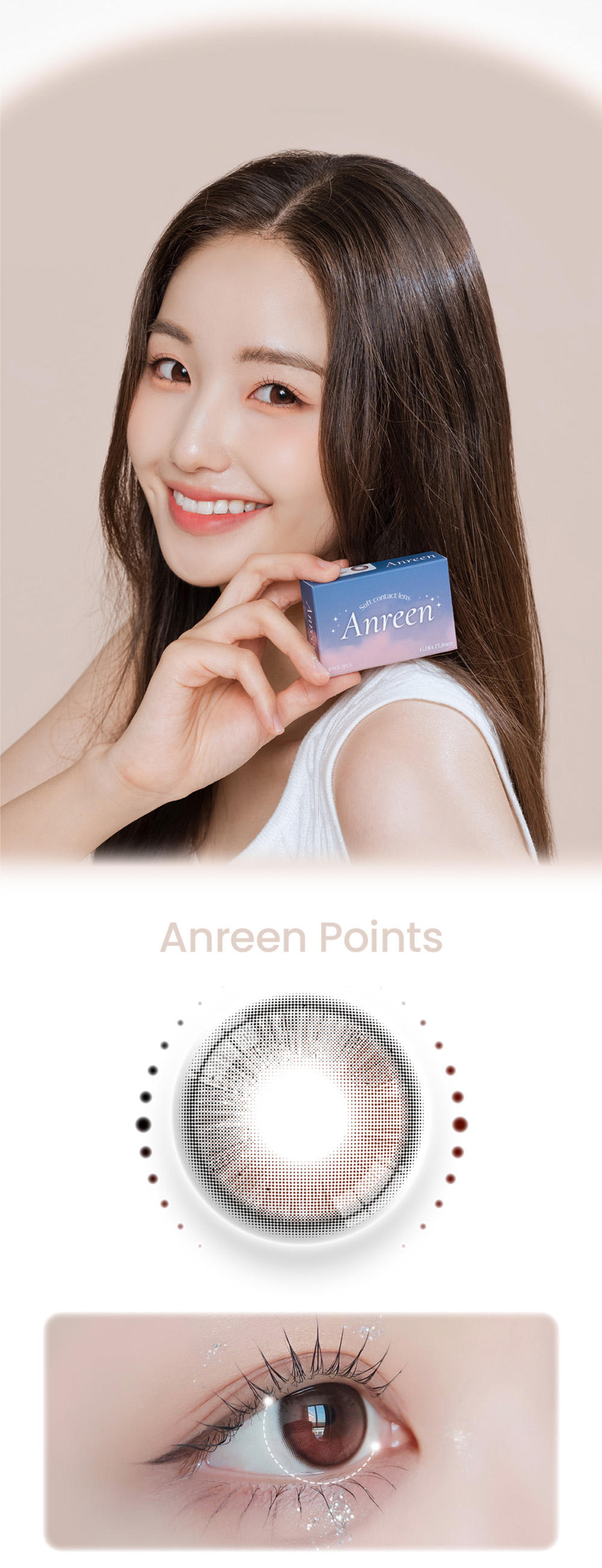 [1-Month] Anreen Series Brown & Choco (2pcs)