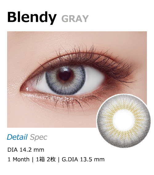 [1-Month] Blendy Silicone Gray (2pcs)