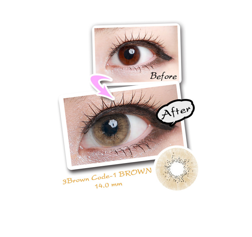 [1-Month] Code-1 Brown (2pcs)