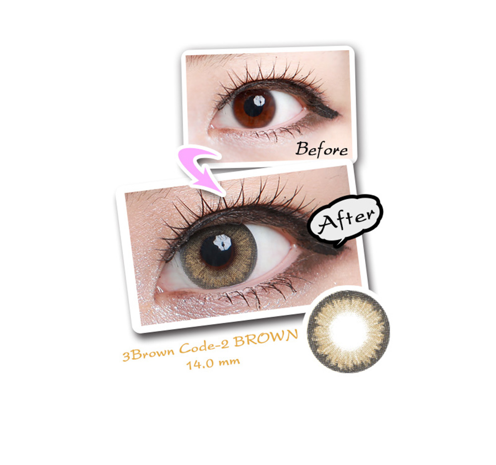 [1-Month] Code-2 Brown (2pcs)