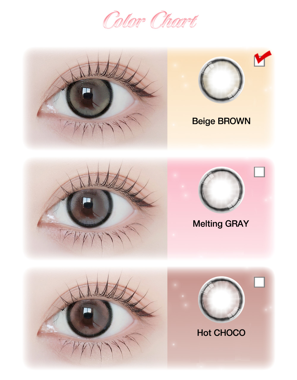 [1-Month] Silhouette3 Beige Brown (2pcs)