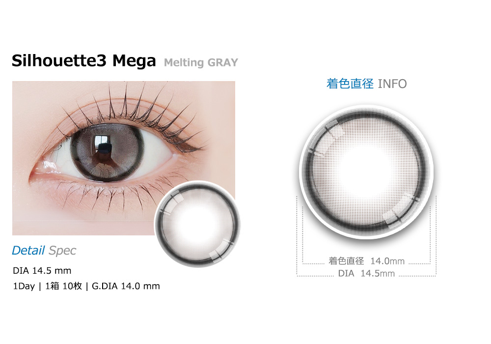 [1-Day] Silhouette3 Mega Melting GRAY (10pcs)