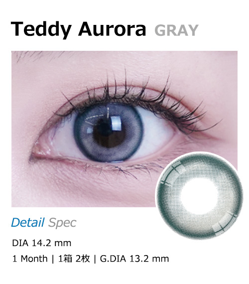 [1-Month] Teddy Aurora Gray (2pcs)